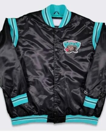 Vancouver Grizzlies Teddy Black Varsity Satin Jacket