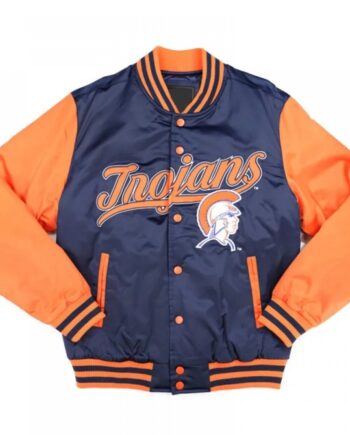 Virginia State Navy and Orange Baseball Jacket