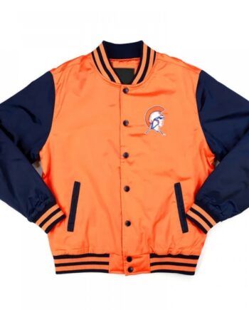 Virginia State Orange and Navy Baseball Jacket