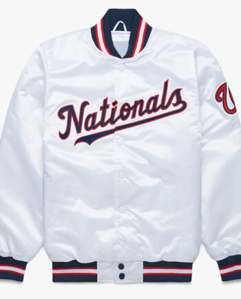 Washington Nationals Classic White Satin Jacket