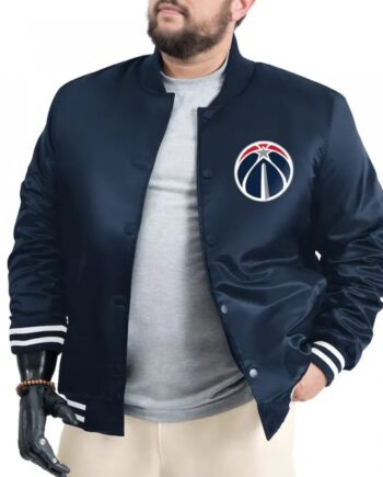 Washington Wizards Adaptive Bold Logo Varsity Satin Jacket