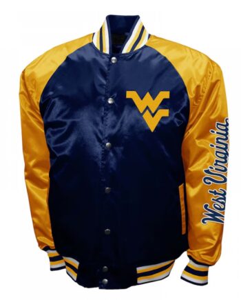 West Virginia Mountaineers The Game Navy Satin Jacket