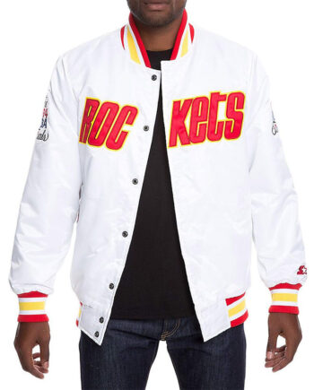 White Houston Rockets Jacket