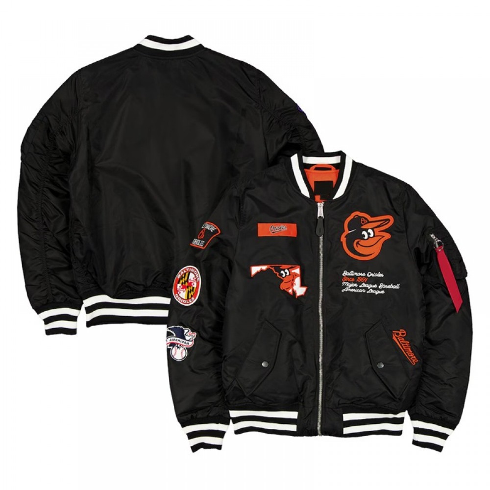 Full-Zip Baltimore Orioles Black Bomber Jacket | Best Deal