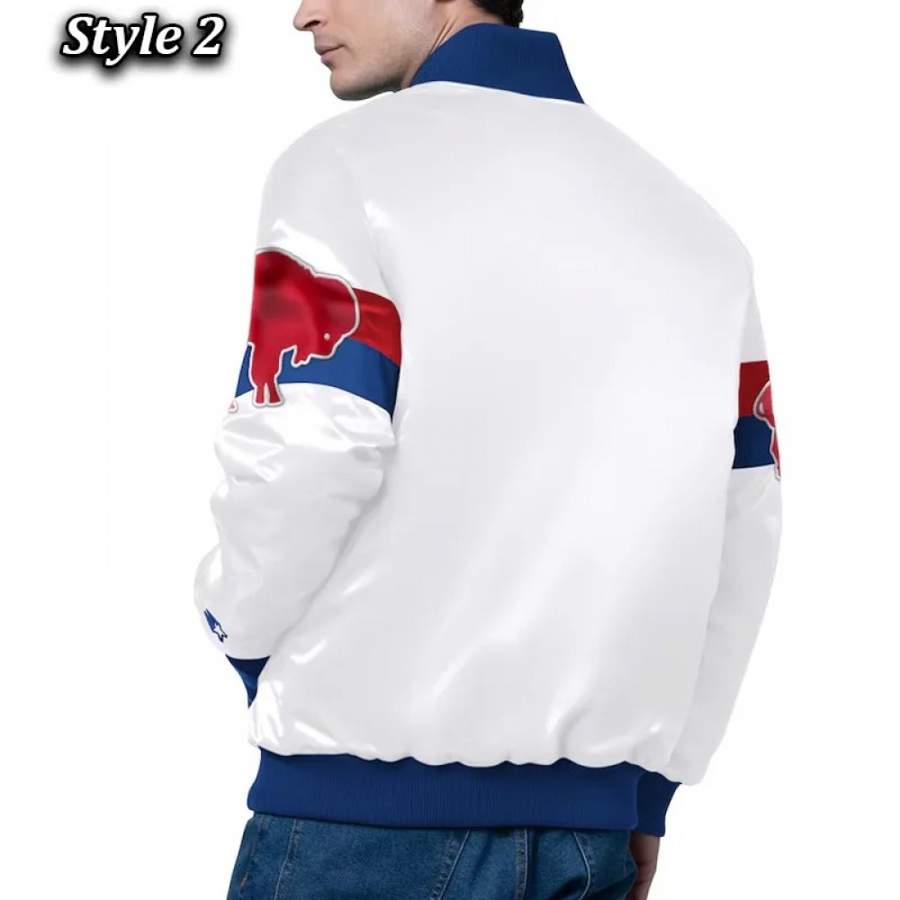Buffalo Bills Triple Option Varsity Satin Jacket
