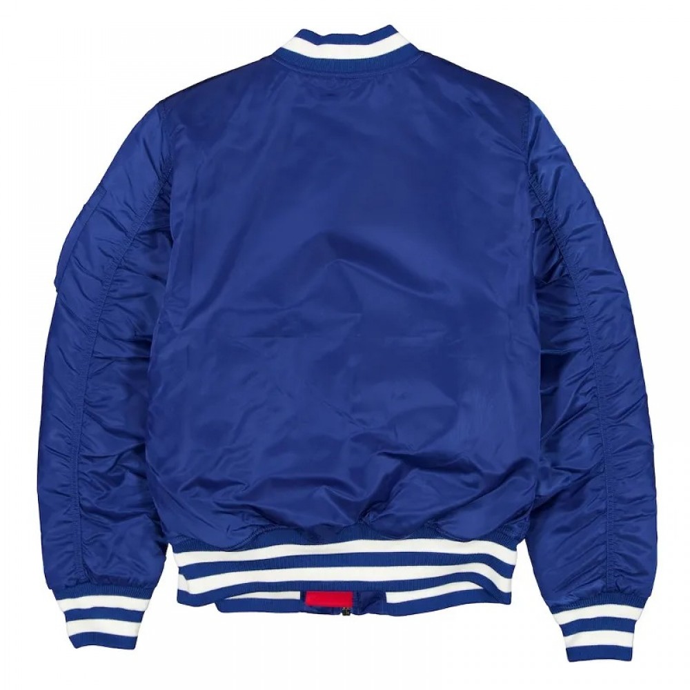 Full-Zip Chicago Cubs Royal Bomber Jacket