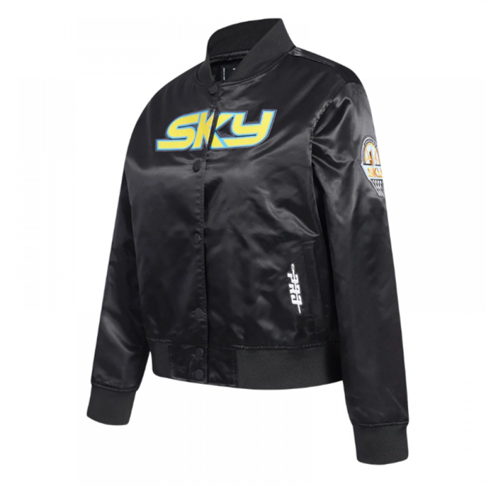 Chicago Sky Classic Essentials Black Satin Jacket