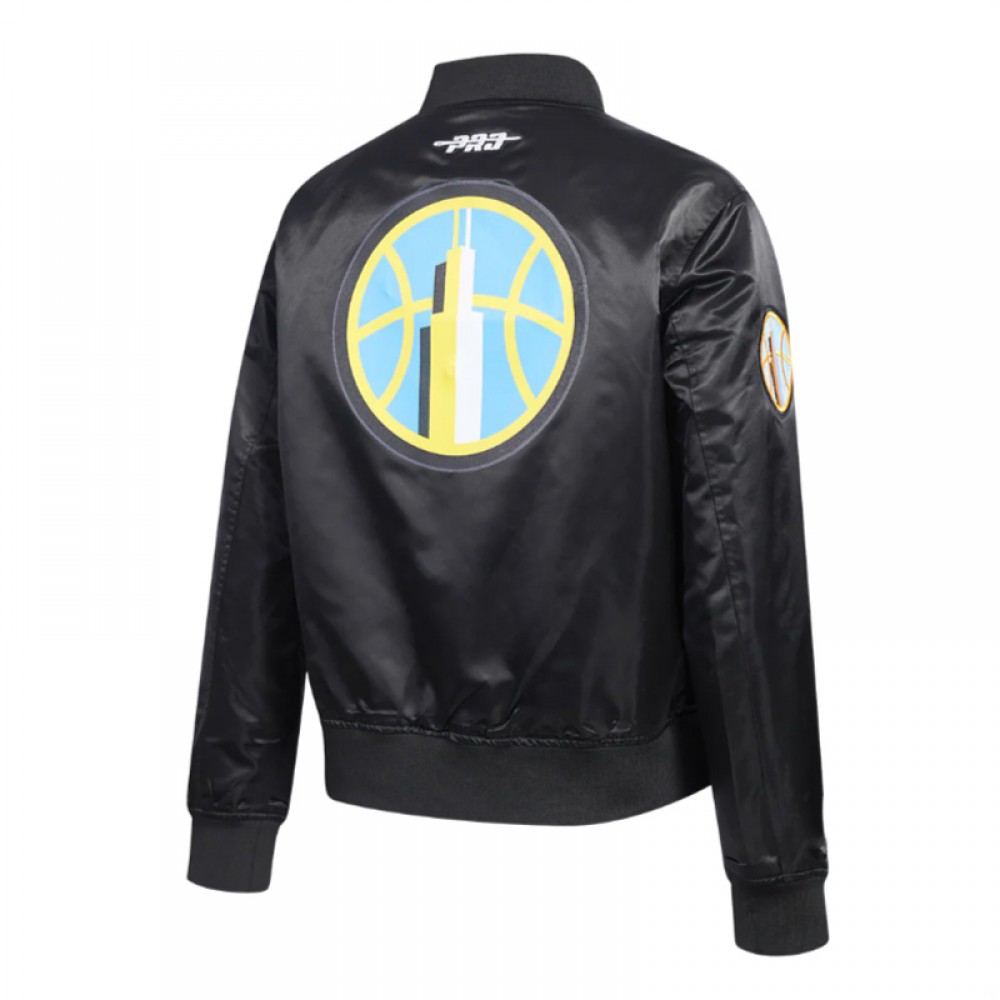 Chicago Sky Classic Essentials Black Satin Jacket