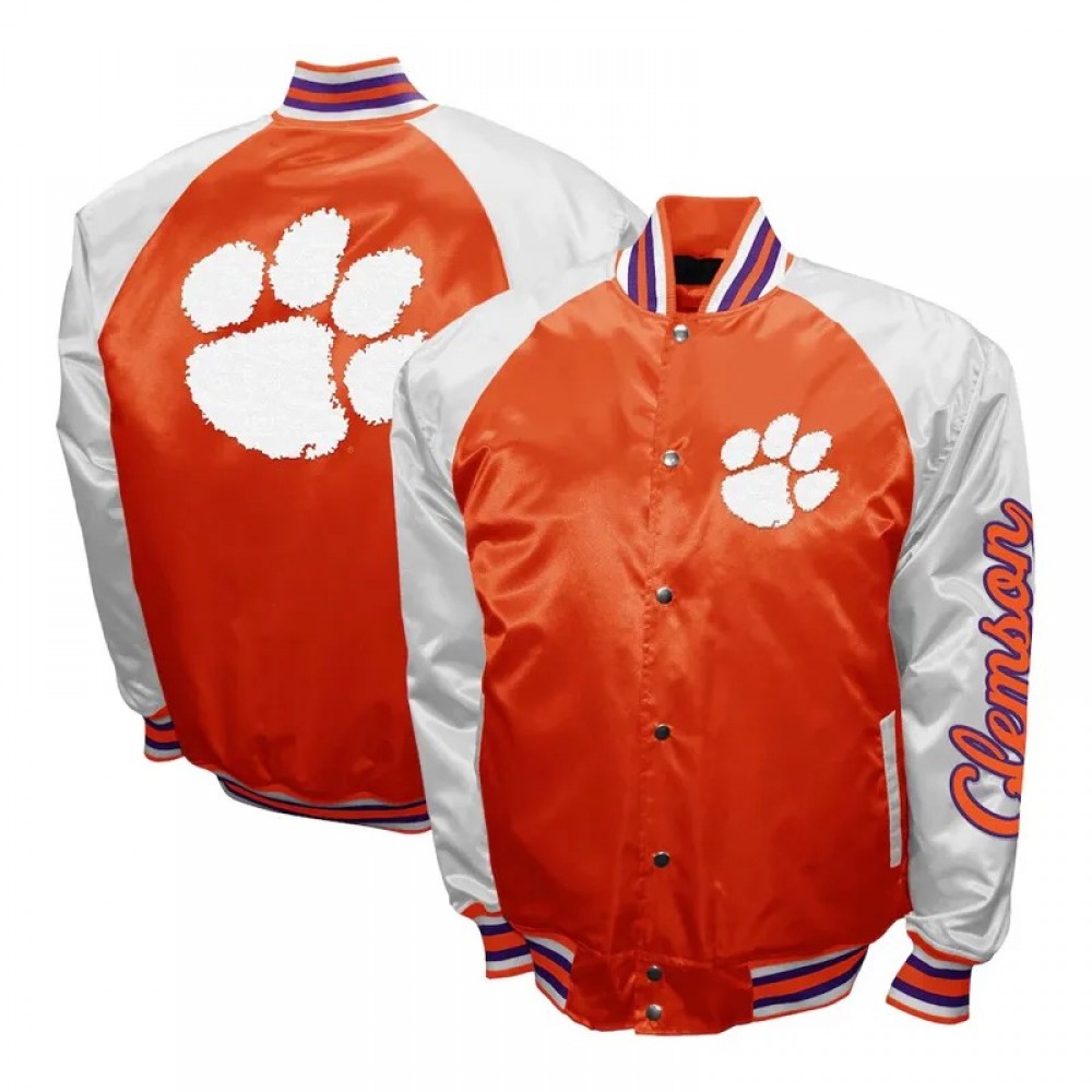 Clemson Tigers The Game Orange Satin Jacket
