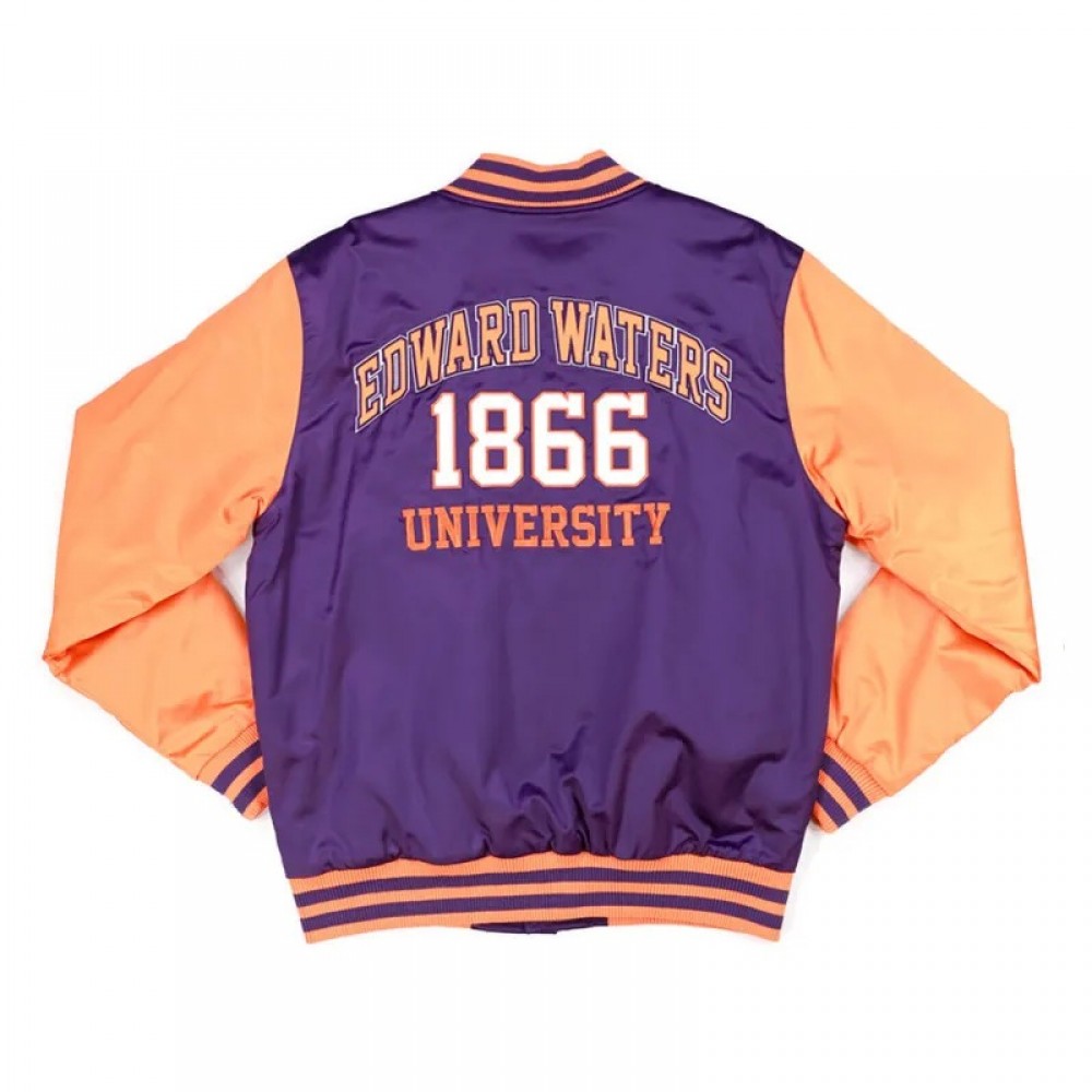Edward Waters Purple and Orange Baseball Jacket