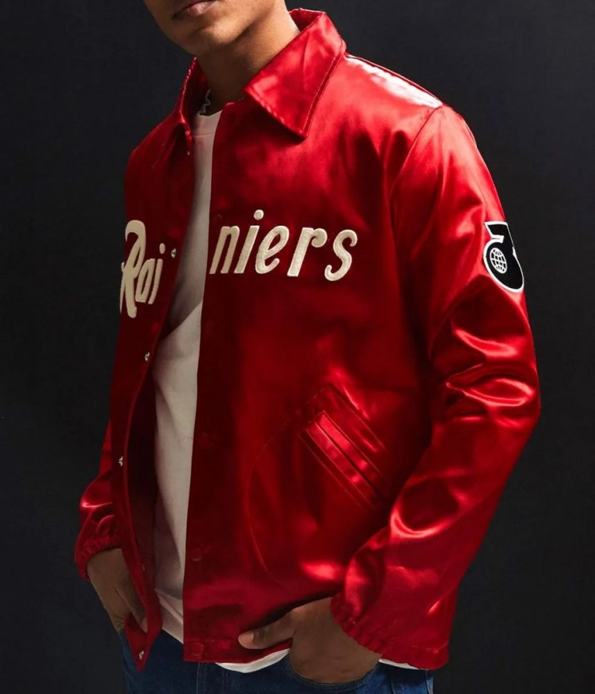 Field Flannels Seattle Rainiers Satin Windbreaker