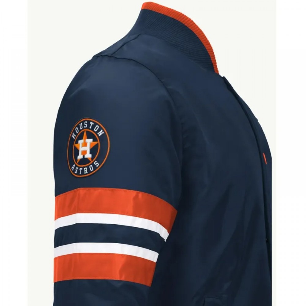Houston Astros Scout I Navy Satin Jacket
