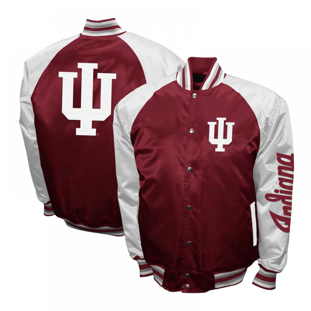 Indiana Hoosiers The Game Crimson Satin Jacket