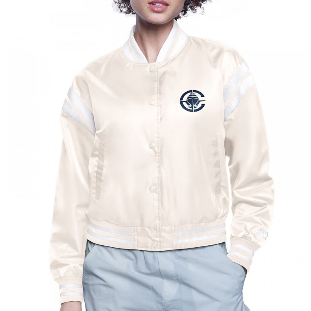 LA Clippers Printed Logo Varsity Satin Jacket