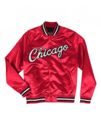 Men's Bulls Satin Bomber Jacket
