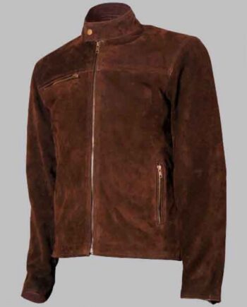 New Men's Tom Cruise Brown Suede Leather Jacket