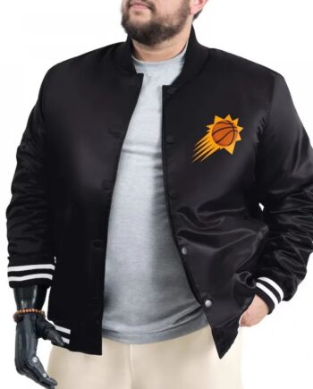Phoenix Suns Adaptive Bold Logo Varsity Satin Jacket