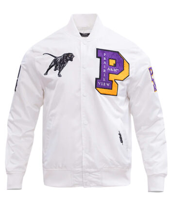 Prairie View A&M University Classic White Satin Jacket