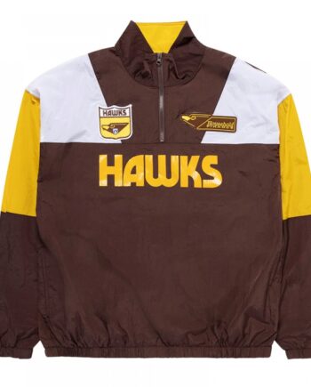 Hawthorn Hawks Throwback Windbreaker Pullover Team Jacket