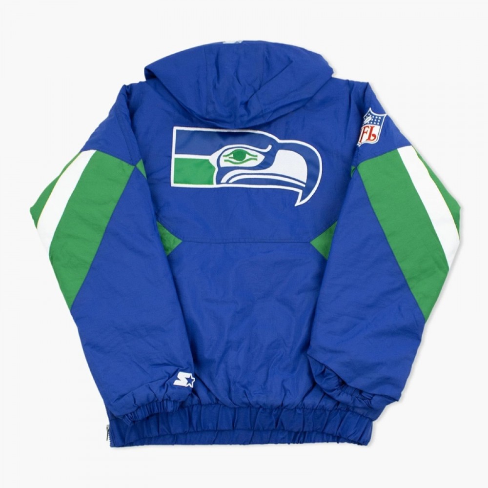 Seattle Seahawks Heritage Half-Zip Royal Pullover Jacket